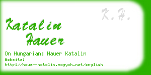 katalin hauer business card